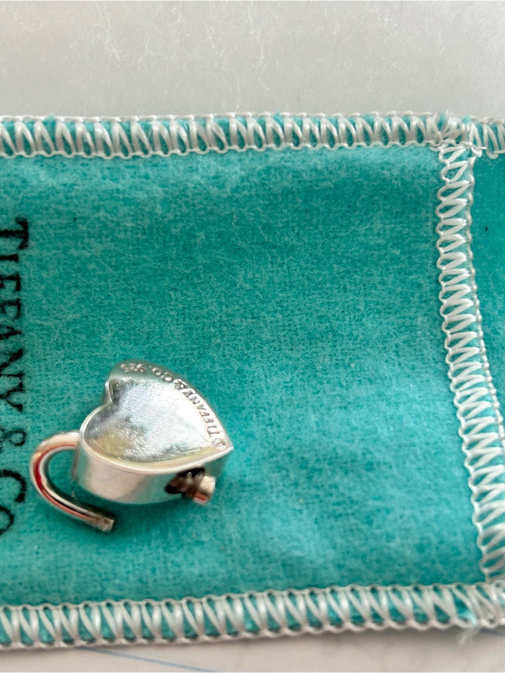 Tiffany & Co. Return to Tiffany Heart Lock Charm .925 Sterling Silver - Picture 3 of 11